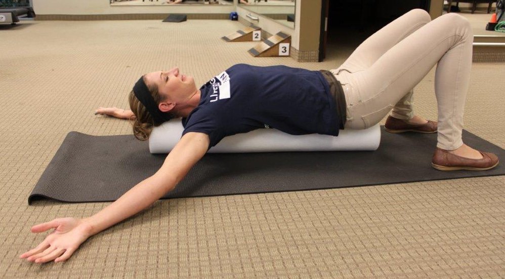 Neck stretches best sale with foam roller