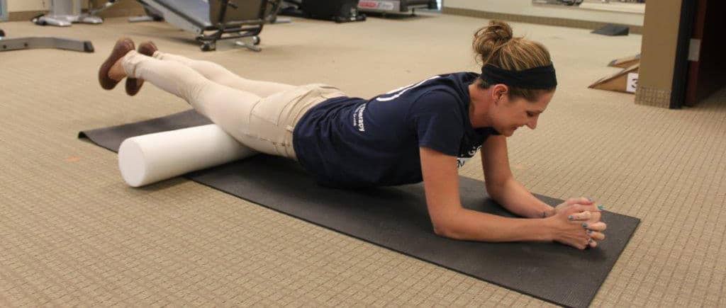 Knee To Chest Foam Roll Stretch by Scott💪 Wood - Exercise How-to